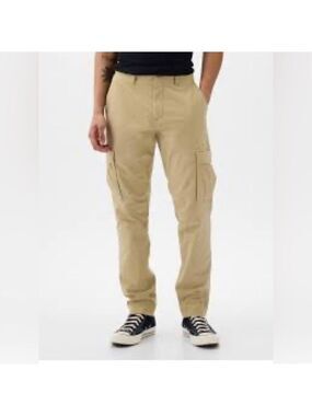 🎈$5 add. GAP Tan Cargo Pants Classic Straight-Leg Cotton